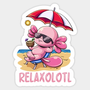 Summer Axolotl Sticker
